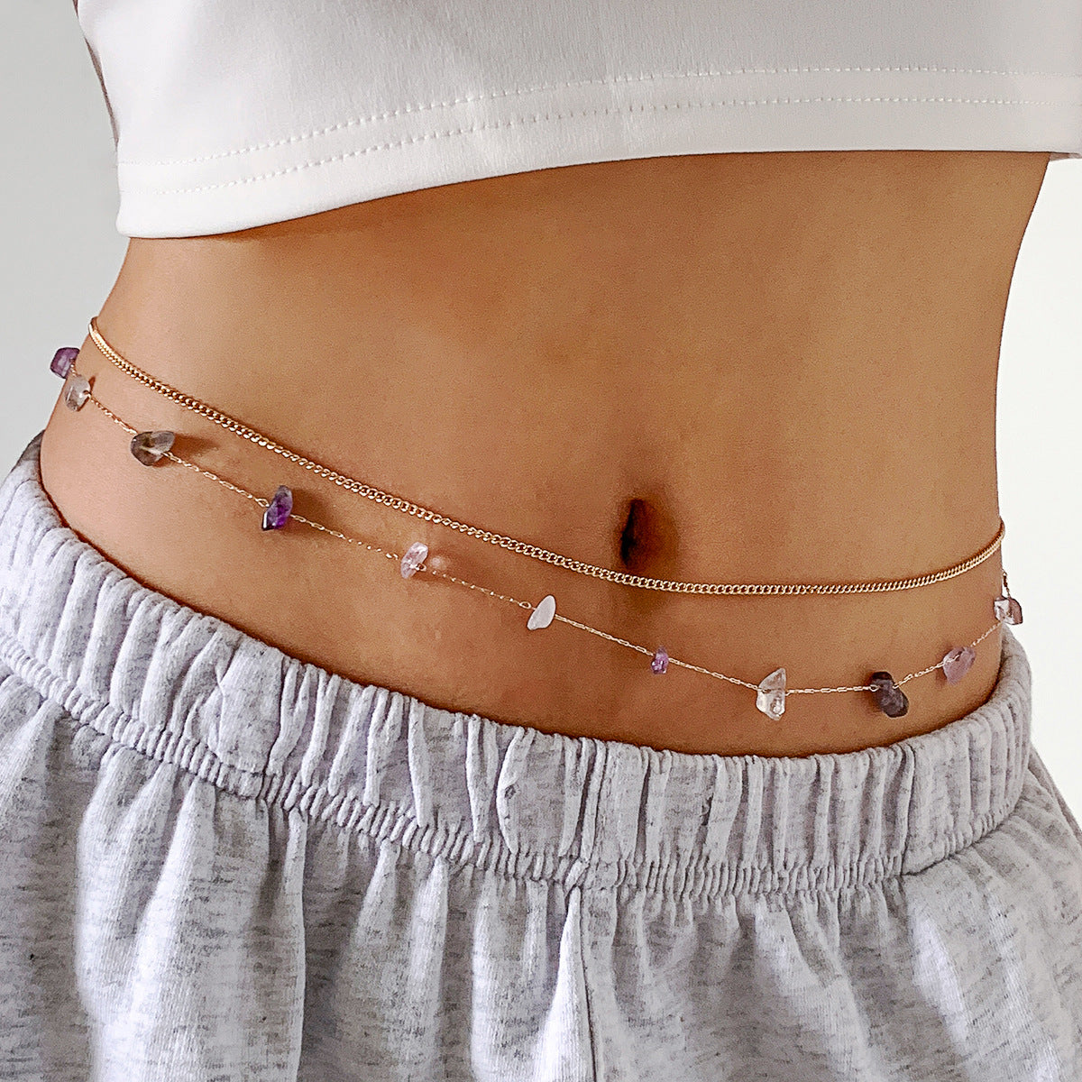 Natural Stone  Harness Belly Waist Chain