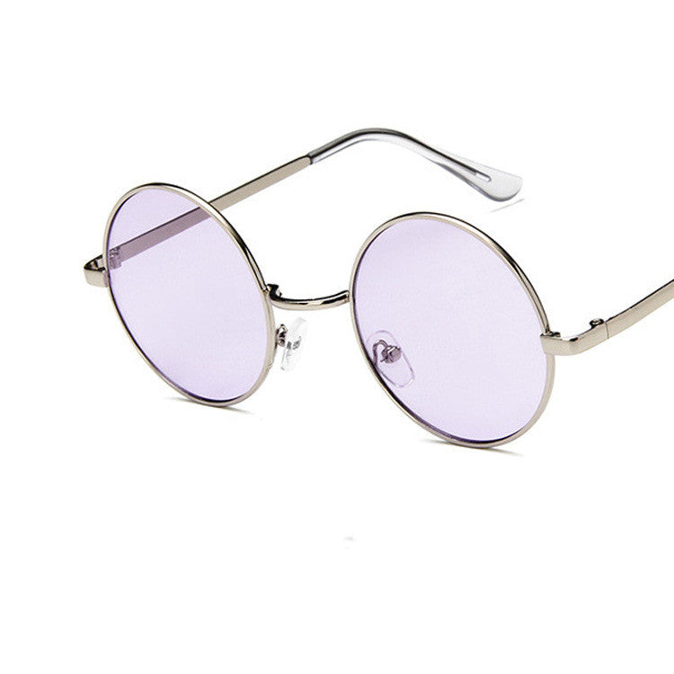 Round frame retro sunglasses