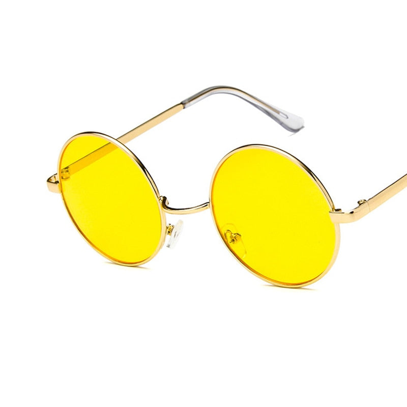 Round frame retro sunglasses