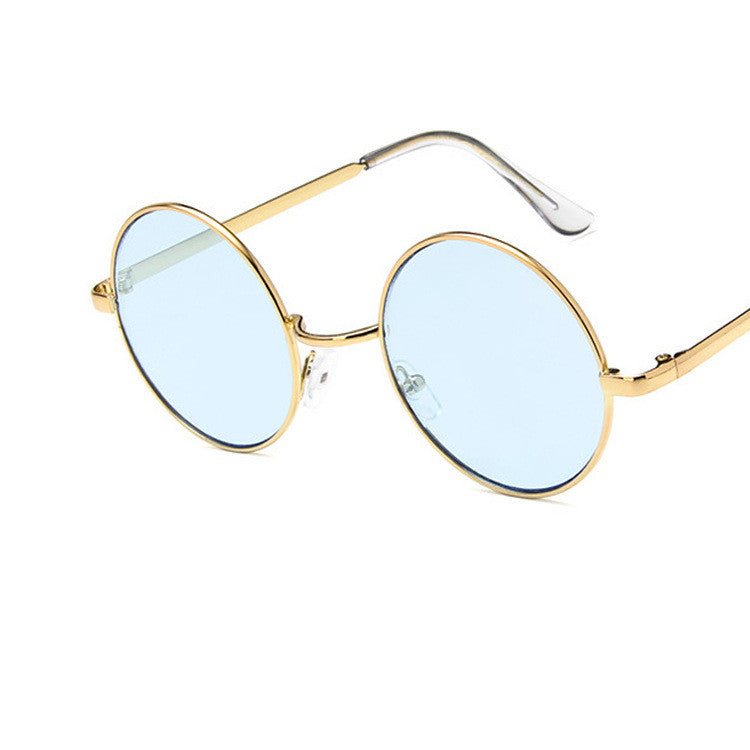 Round frame retro sunglasses