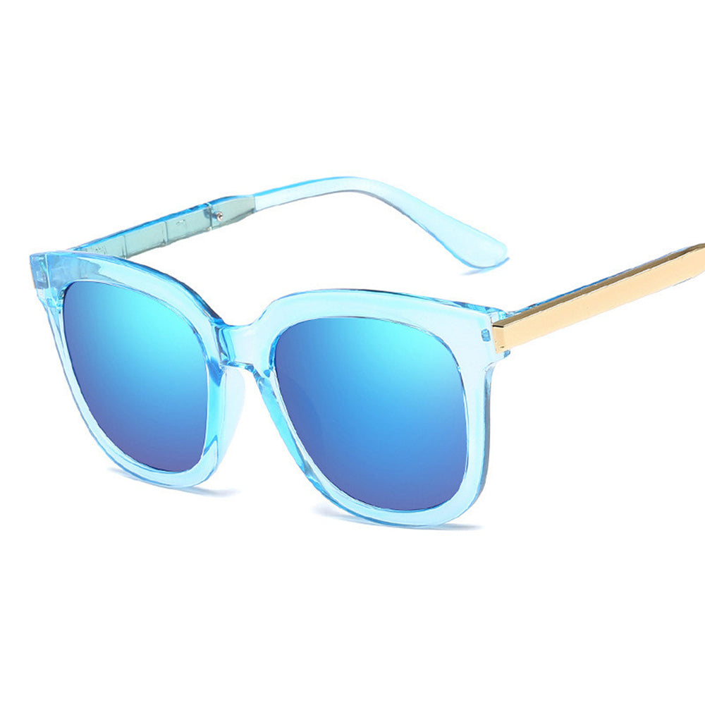 Retro ladies sunglasses color film reflective sunglasses