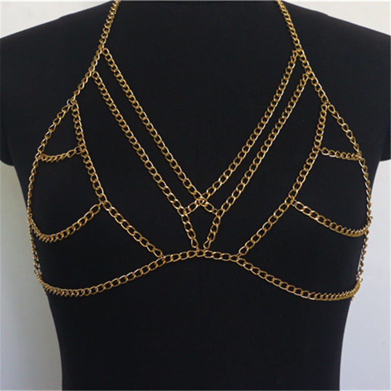 Hollow Metal Chain Body Chain Vest