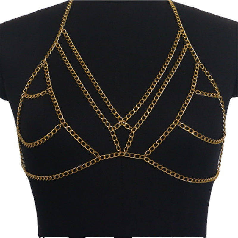 Hollow Metal Chain Body Chain Vest