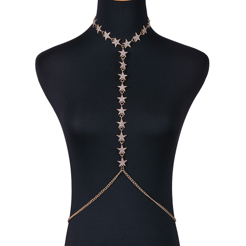 Diamond Pentagram Body Chain