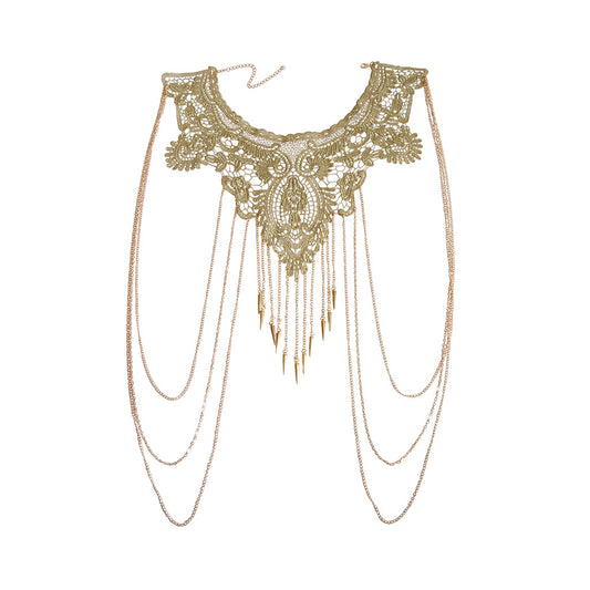 Multilayer tassel body chain