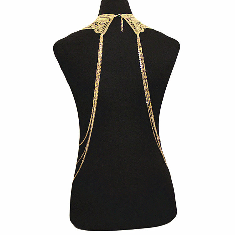 Multilayer tassel body chain