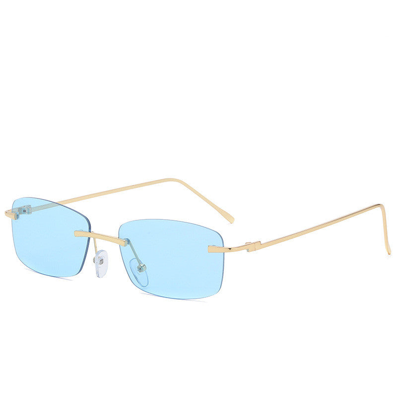 Fashion Rimless Cut-edge Sunglasses Ocean Lens Sunglasses