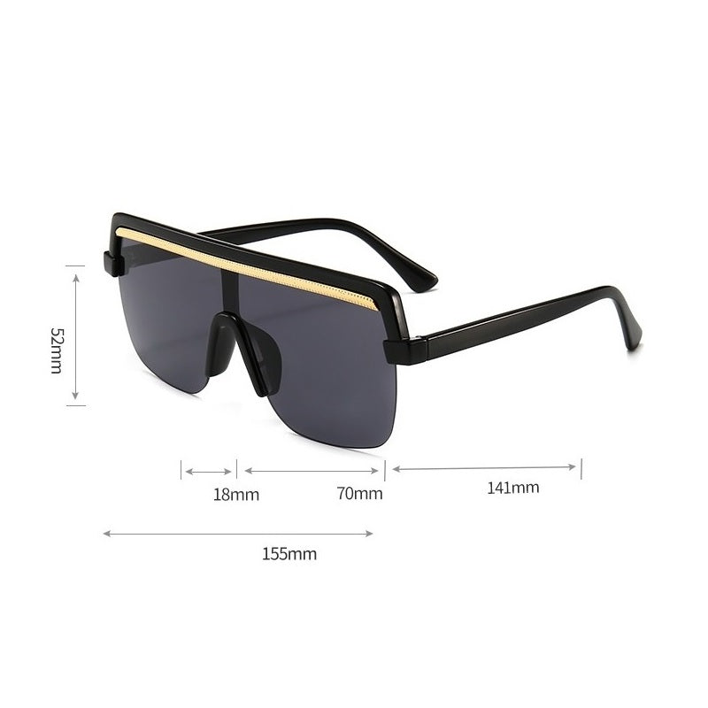 Women's big frame piece sunglasses