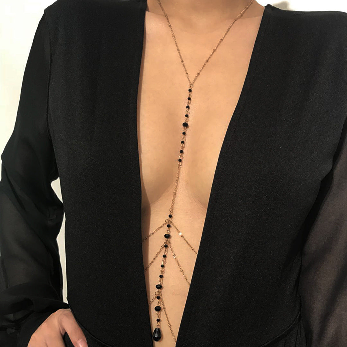 Simple personality tassel body chain