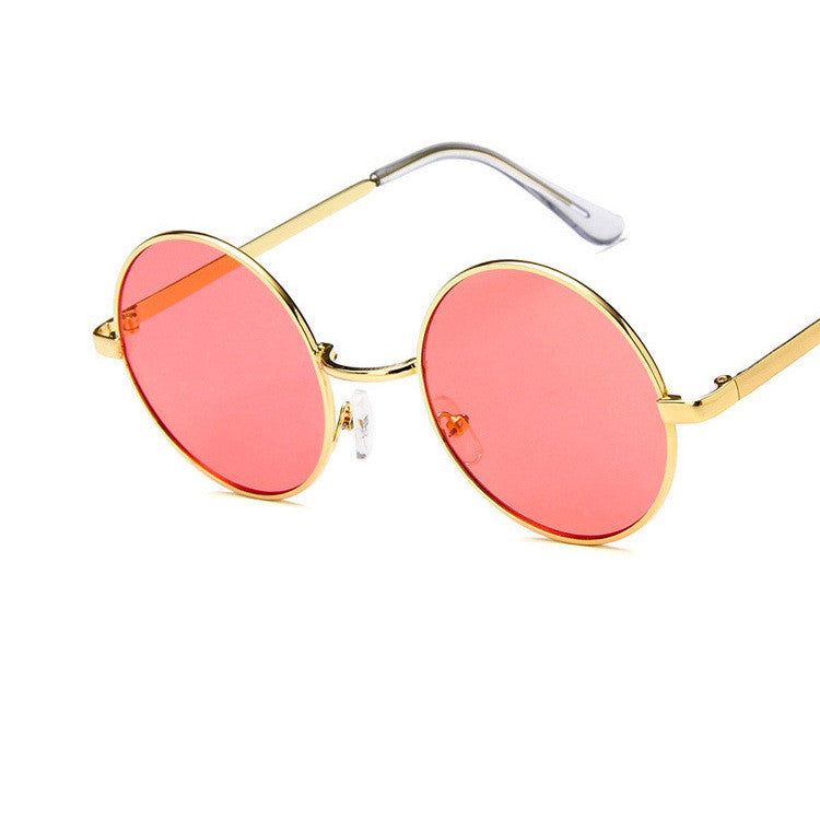 Round frame retro sunglasses