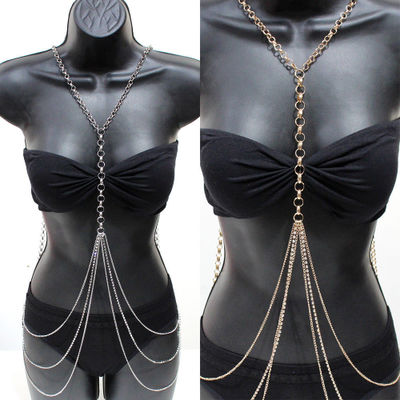 Body chain with diamonds