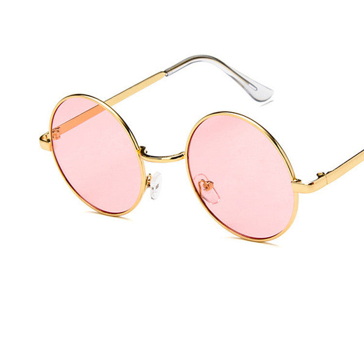 Round frame retro sunglasses