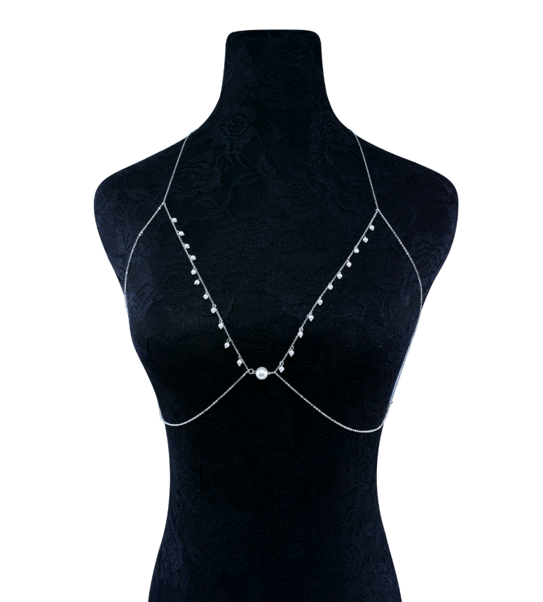 Simple sexy body clothing chain pearl crystal wild personality body chain