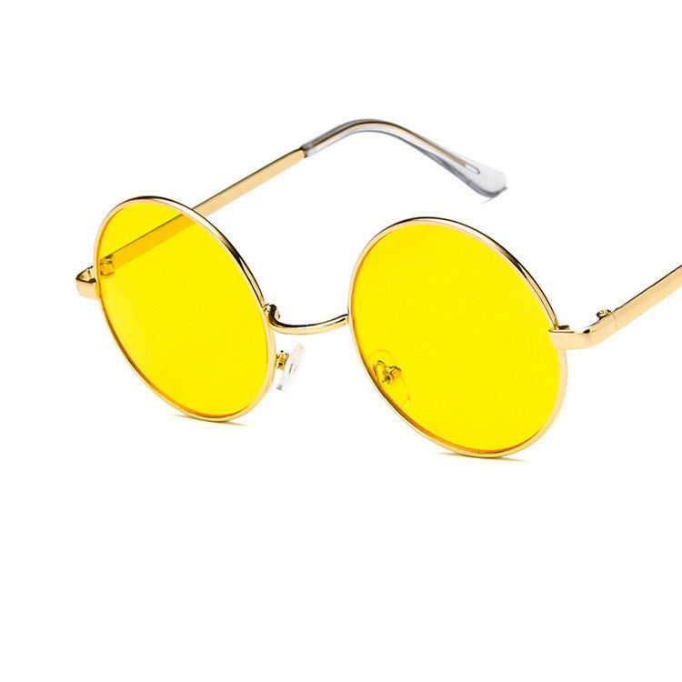 Round frame retro sunglasses