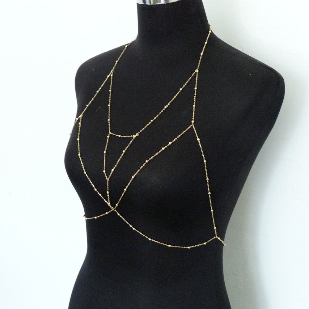 Tassel body with copper bead chain