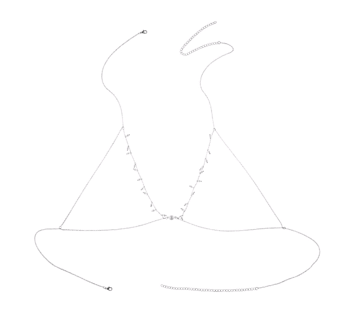 Simple sexy body clothing chain pearl crystal wild personality body chain