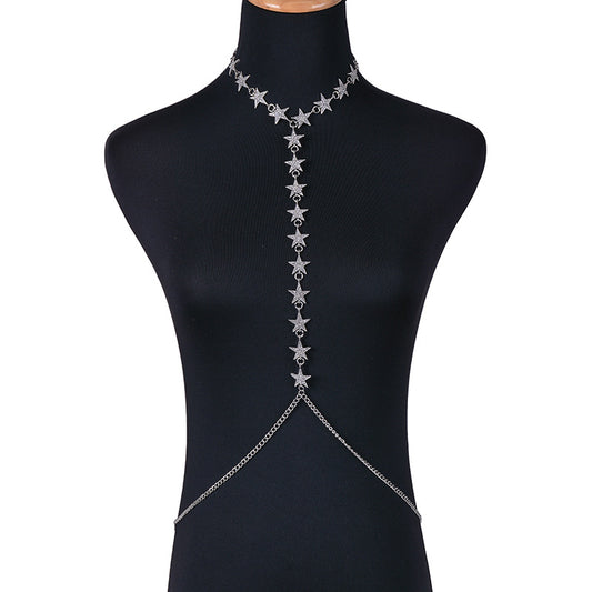 Diamond Pentagram Body Chain