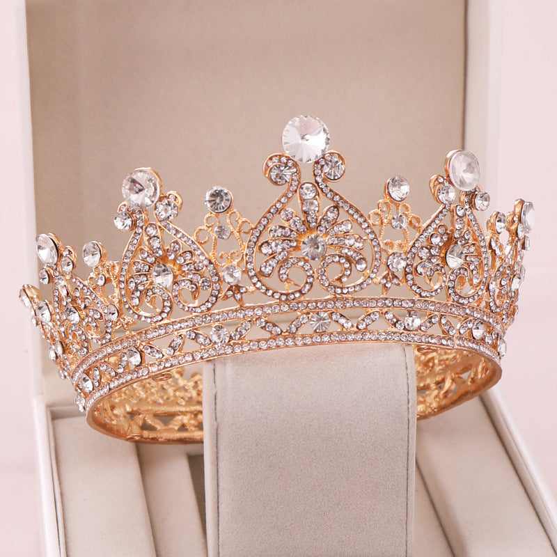 Heart-shaped Rhinestone Big European And American Princess Crown