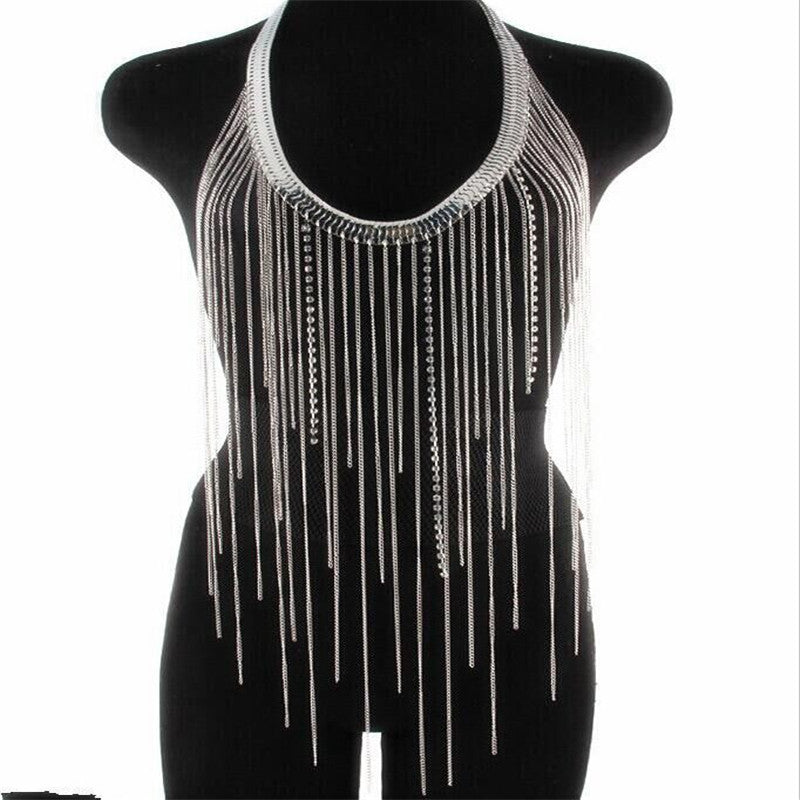 Sexy tassel long body chain