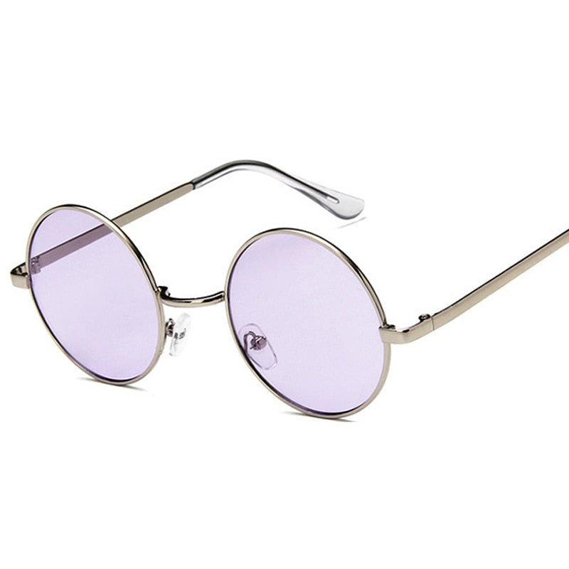 Round frame retro sunglasses