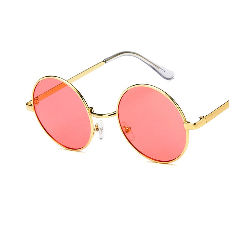 Round frame retro sunglasses