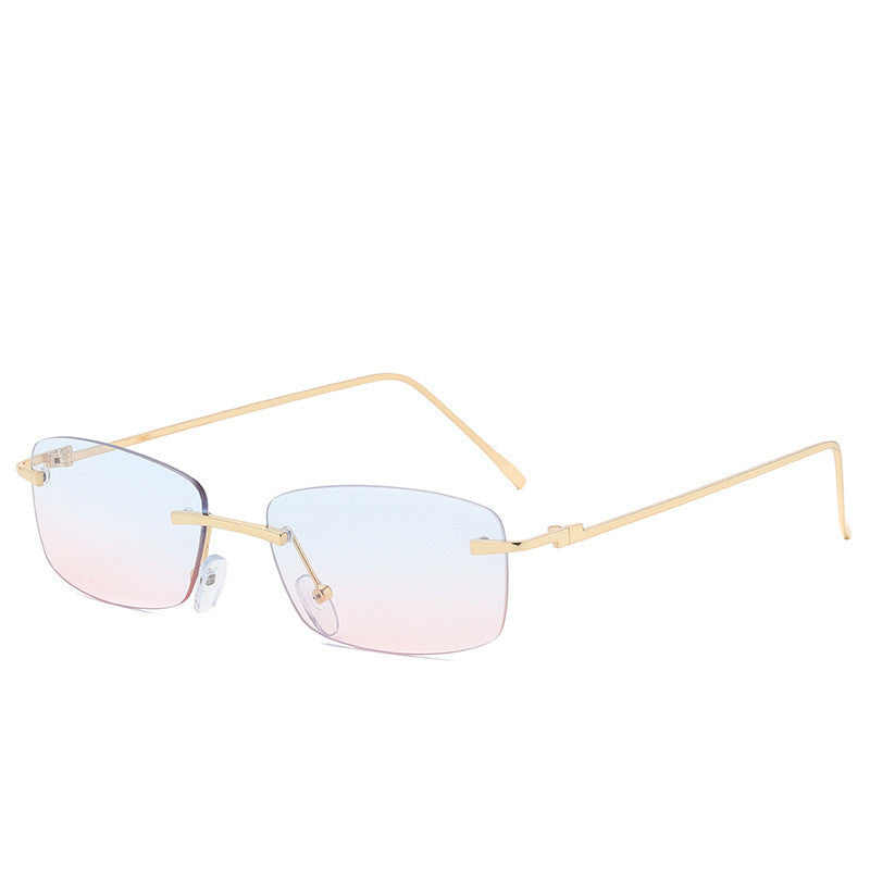 Fashion Rimless Cut-edge Sunglasses Ocean Lens Sunglasses