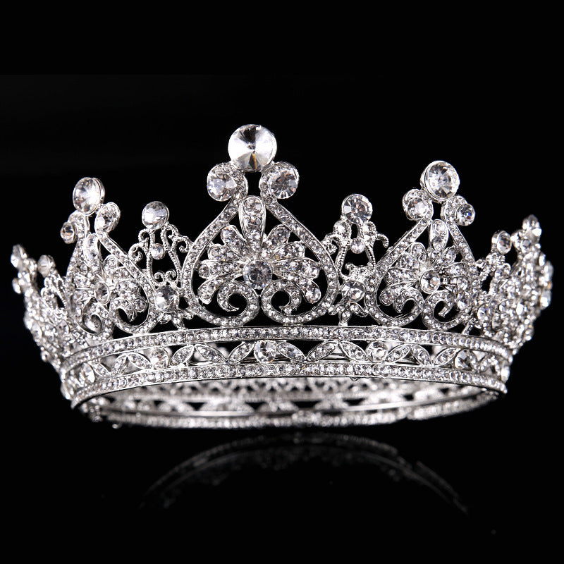 Heart-shaped Rhinestone Big European And American Princess Crown