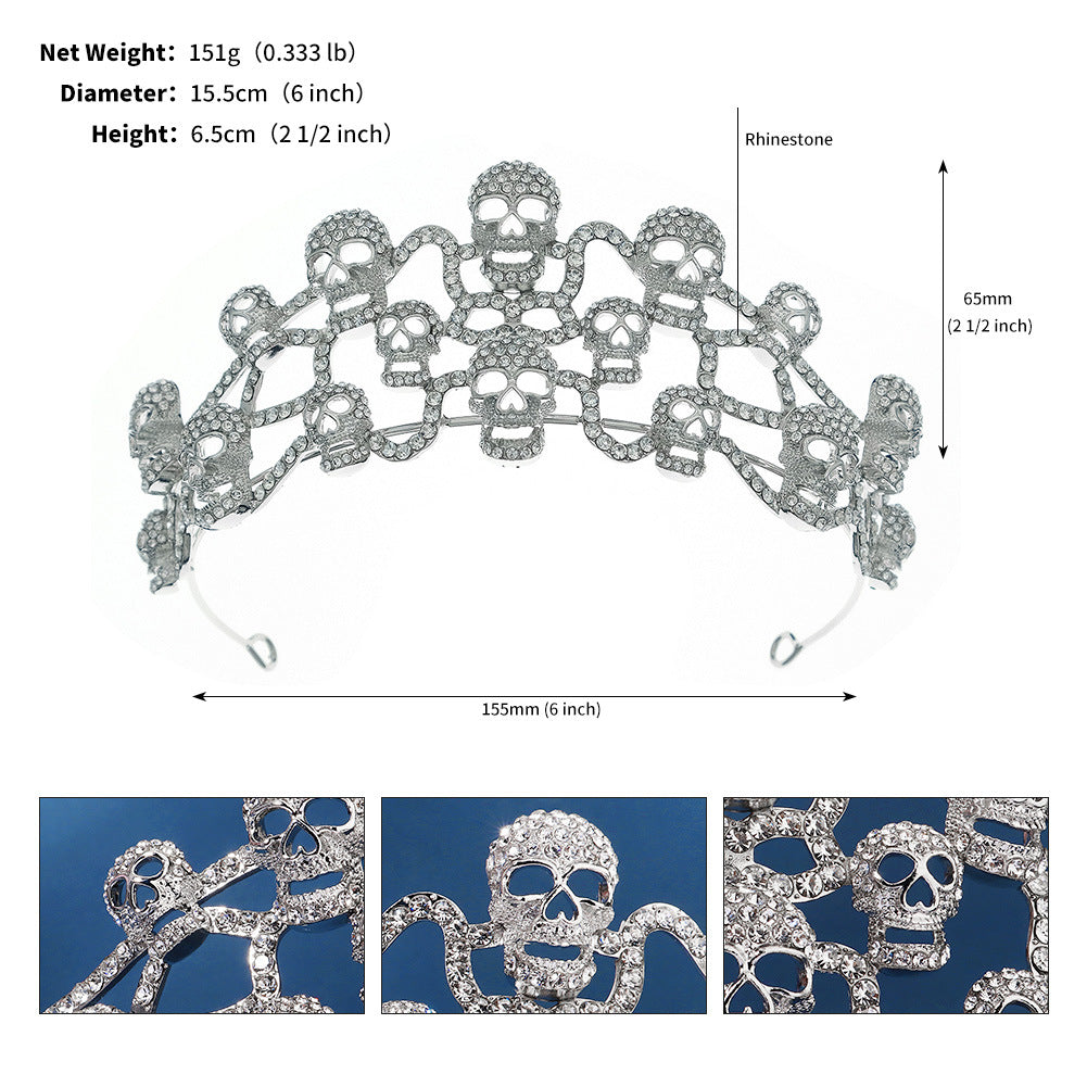 Queen's Halloween Crystal Skull Crown