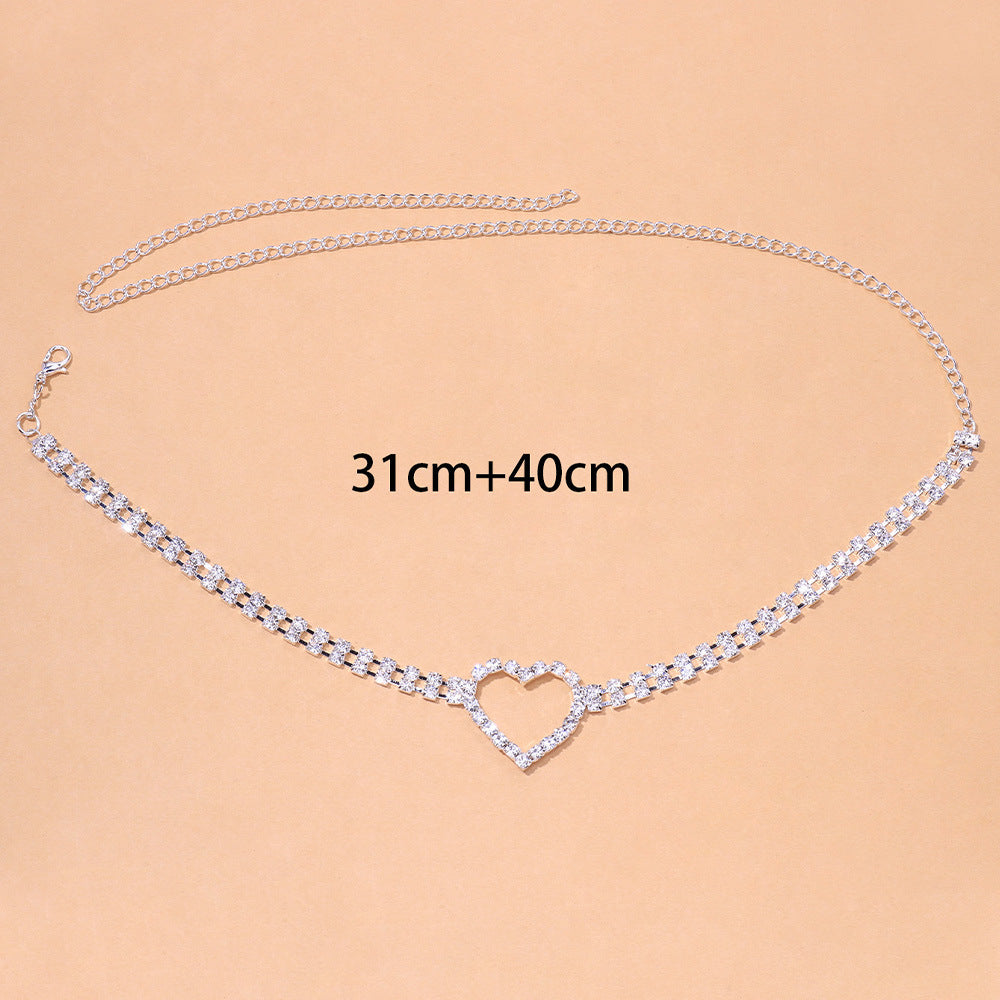 Love Leg Chain With Diamonds European And American Fashion Body Chain